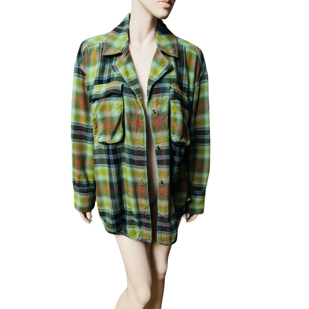Free People Womens Izzie Cotton Button Front Cargo Shacket Size S 100% Cotton - Picture 8 of 12